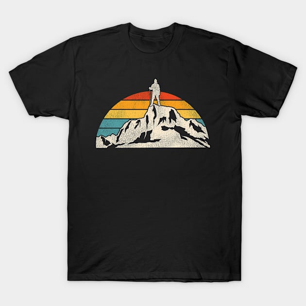 Hiking Retro Mountain Hiker T-Shirt by shirtsyoulike